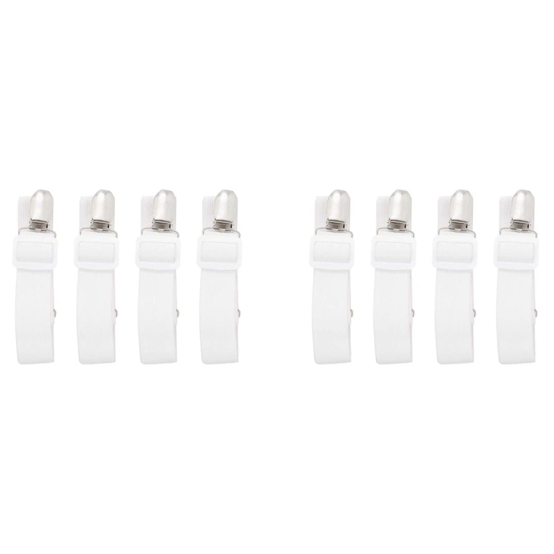 

New 8Pcs Bed Sheet Holder, Adjustable Sheet Fasteners Grippers Suspenders
