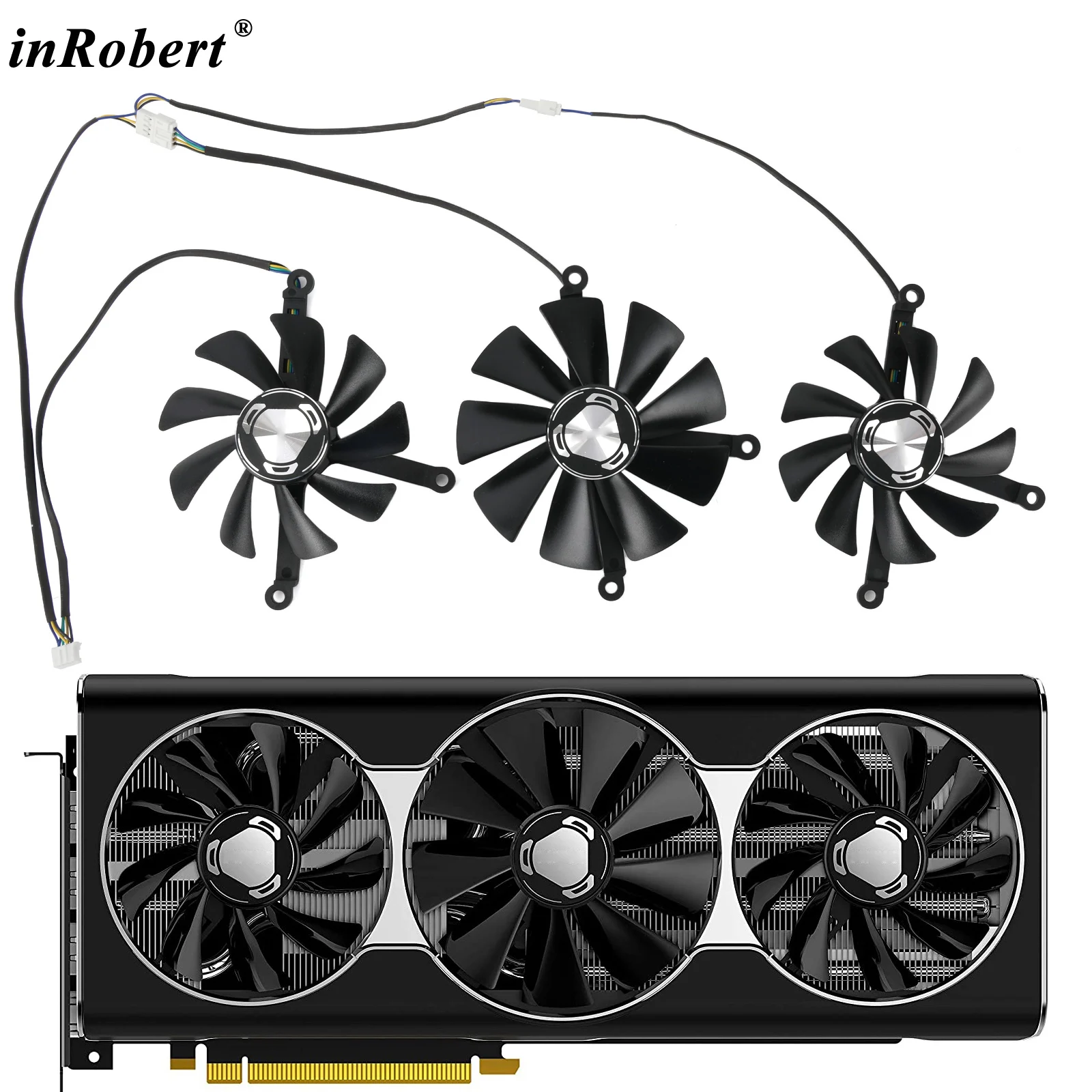 

Новый сменный вентилятор охлаждения для XFX Radeon RX 5700 XT THICC III Ultra RX-57XT8TBD8 графическая видеокарта