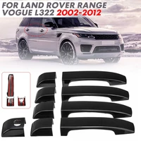 9pcs gloss black door handle covers trim for land rover range rover l322 2002 2003 2004 2005 2006 2007 2008 2009 2010 2011 2012