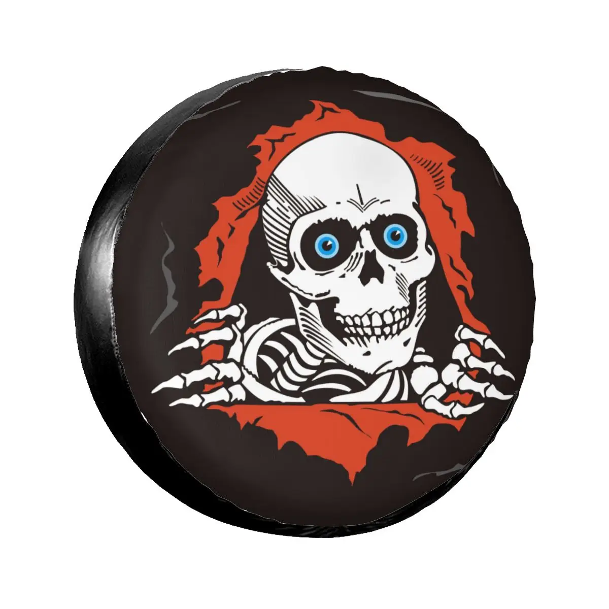 

1Pc Car Spare Tire Cover Creepy Skull Case Polyester Tire for Cars Wheel Protection Cover