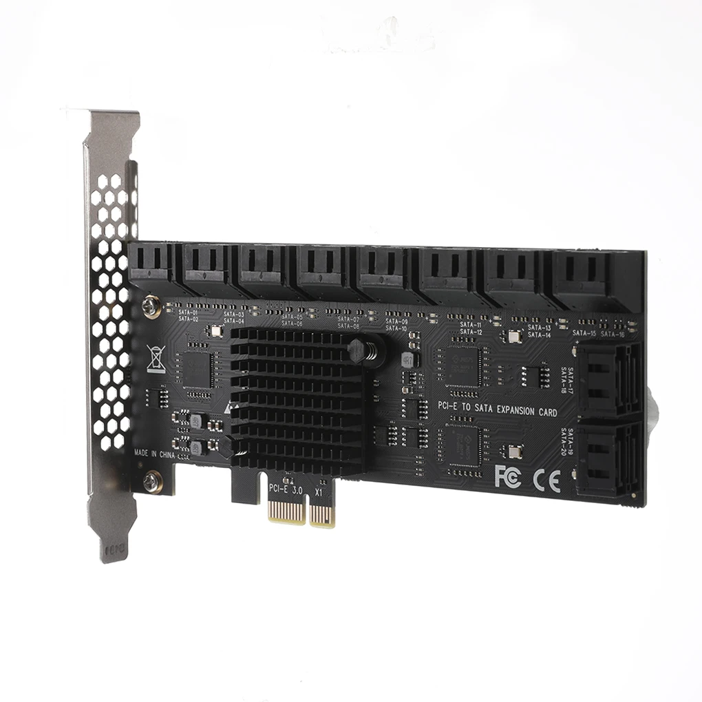 

PCI-E to SATA 3 0 Expansion Card PCI-Express Extender for 6G SATA Hard Disk Drive Computer Accessory SA3120J 20 Ports