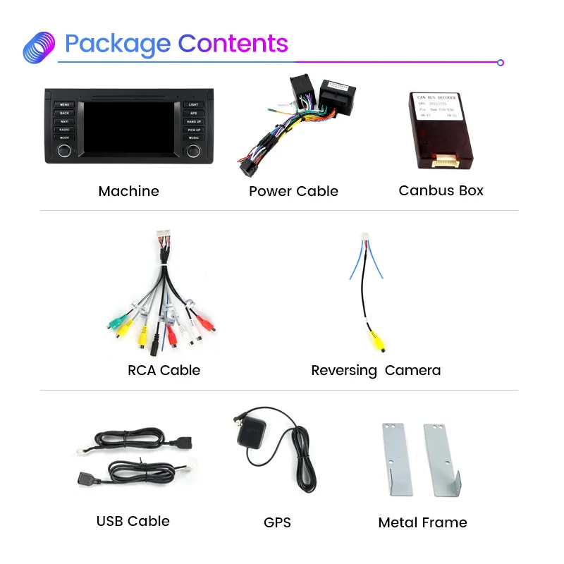 Встроенный CarPlay AUTO GPS Андроид 11 Автомобильный мультимедийный плеер для Bmw X5 E53/5 Серии E39/M5 Навигация Радио Стерео BT Wifi DSP on.