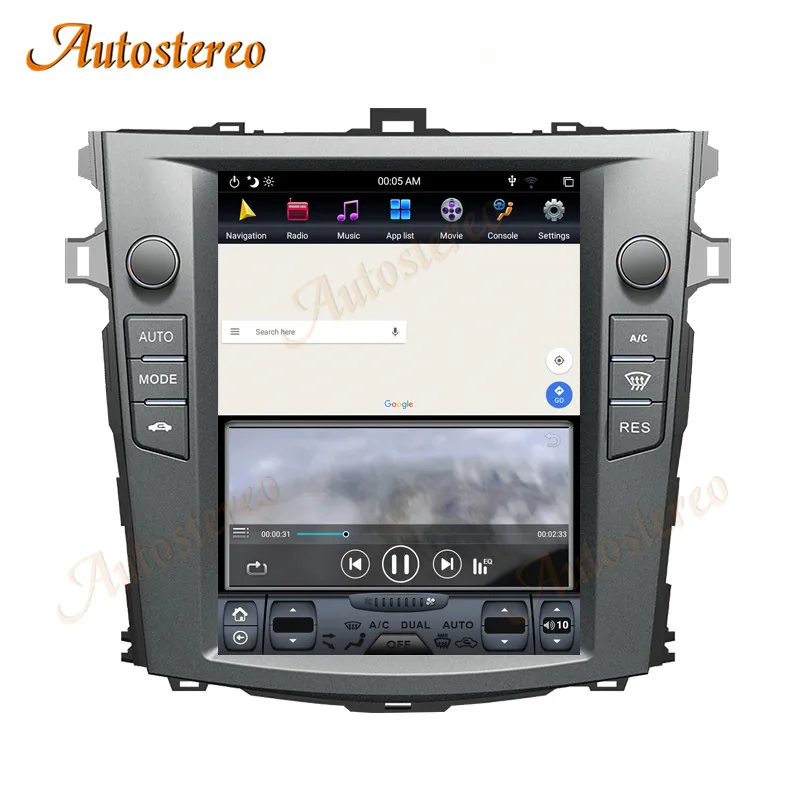 10 4-дюймовый Carplay Android 13 автомобильный GPS-навигатор для Toyota Corolla 2007-2013