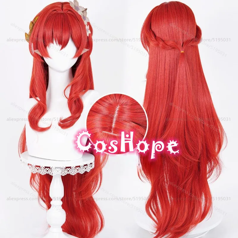 HSR Tribios Косплей Парик 98 см Длинный Теплый Красный Аниме Парики Термостойкие