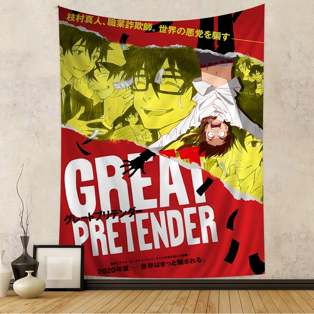 Настенный гобелен с рисунком из аниме сделай сам украшение для дома