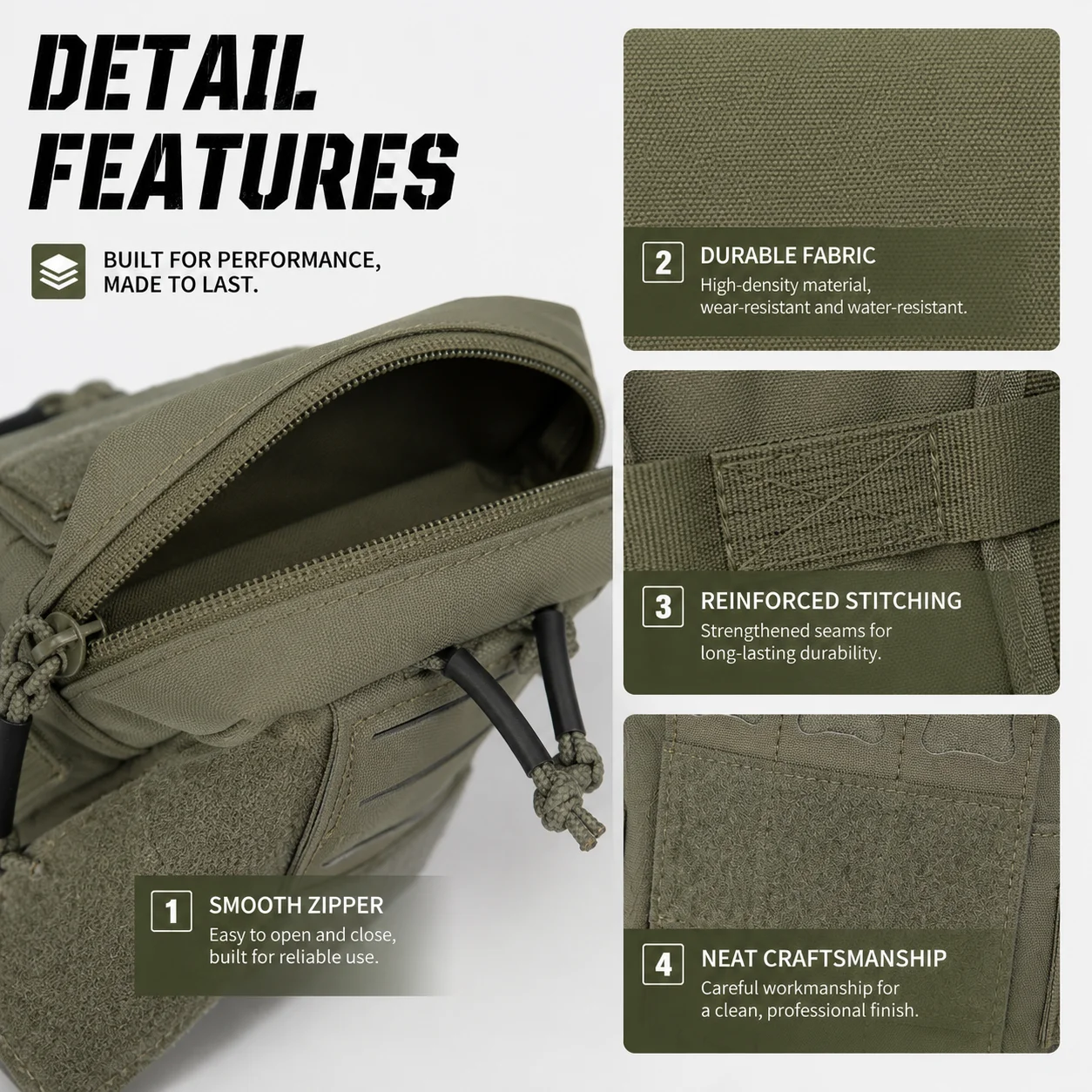 Тактический универсальный подсумок MOLLE, совместимый с EDC, лазерной резки, с органайзером, компактная сумка для хранения для активного отдыха (art.: 3920dc0fc67fa) - 3920dc0fc67fa