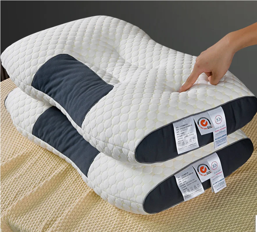

Массажная 3D подушка для спа, подушка с перегородками для защиты шеи и сна, Вязаная хлопковая, постельное белье, для спальни