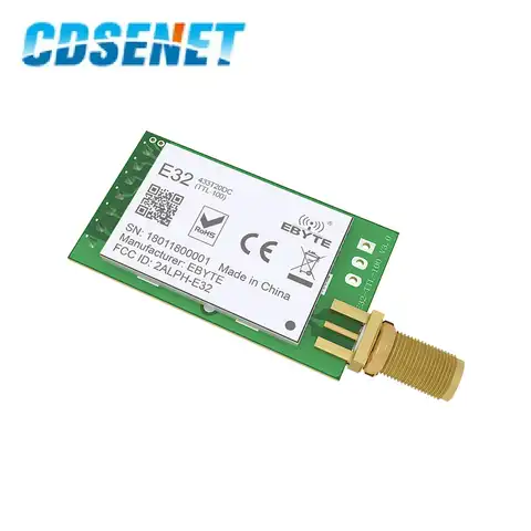 CDSENET 5 шт. SX1278 LoRA 433 МГц UART радиочастотный модуль 433 МГц 20 дБм 3 км E32-433T2 0D беспроводной приемопередатчик ресивер