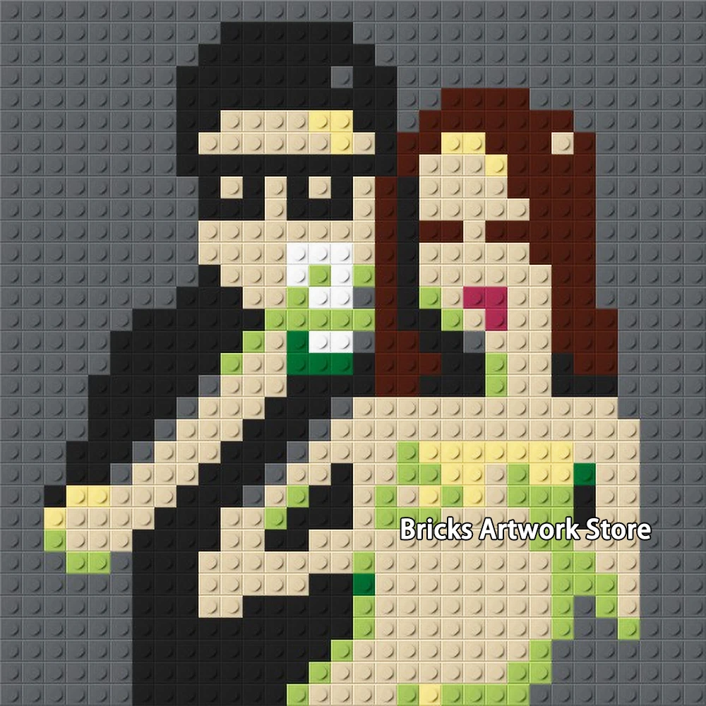

32*32 Plate Pixel Art Mosaic Pop Painting DIY Man Sexy Lady Girl Portrait Figures Building Blocks Toys Creative Gift Home Decor