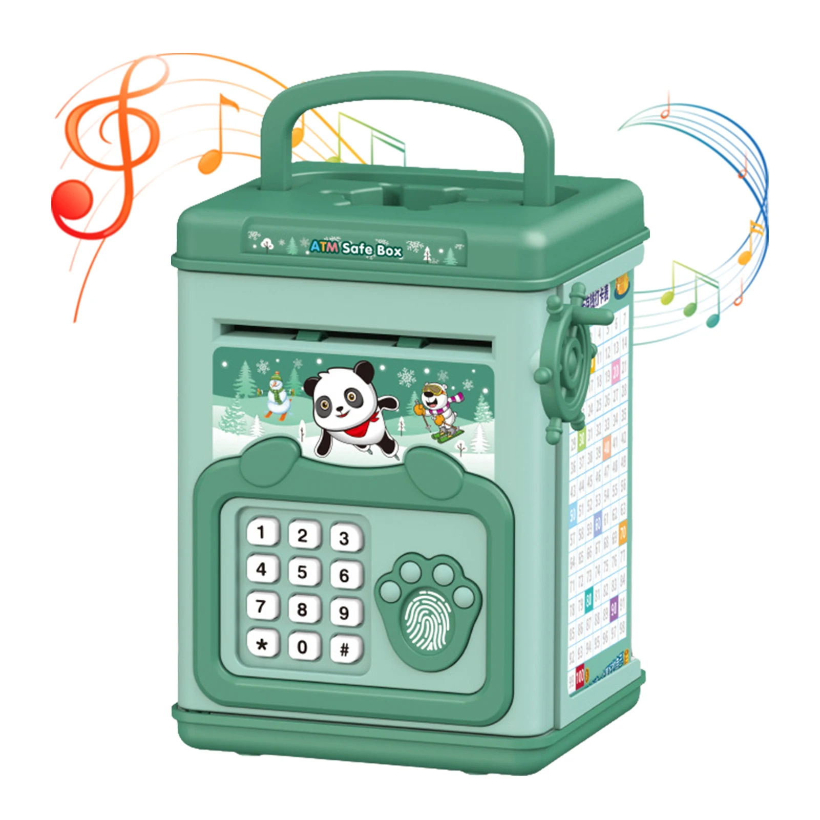 

Electronic Piggy Bank With Smart Voice Prompt Automatic Coins Cash Saving Money Box Counter Mini Safe Box Household Ornament