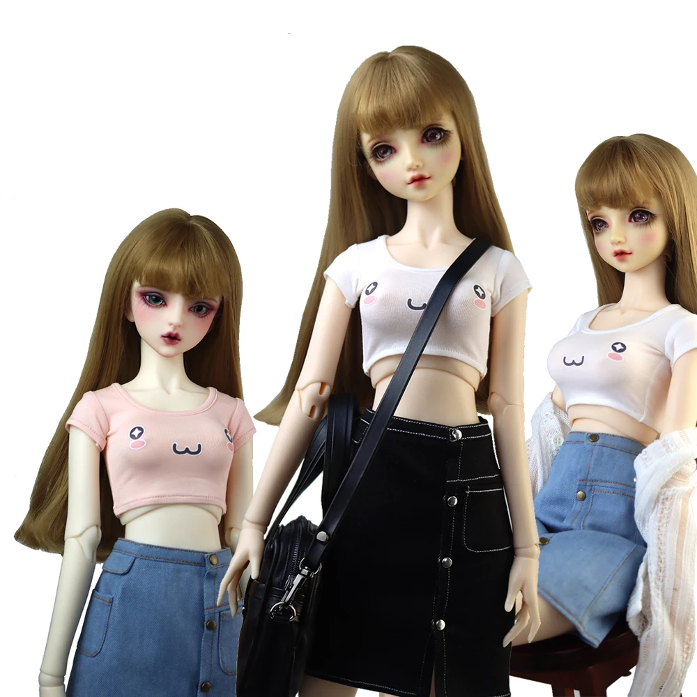 

Одежда для куклы BJD 1/3 1/4 1/6 DD SD кукла модные футболки с принтом подарки для девочек