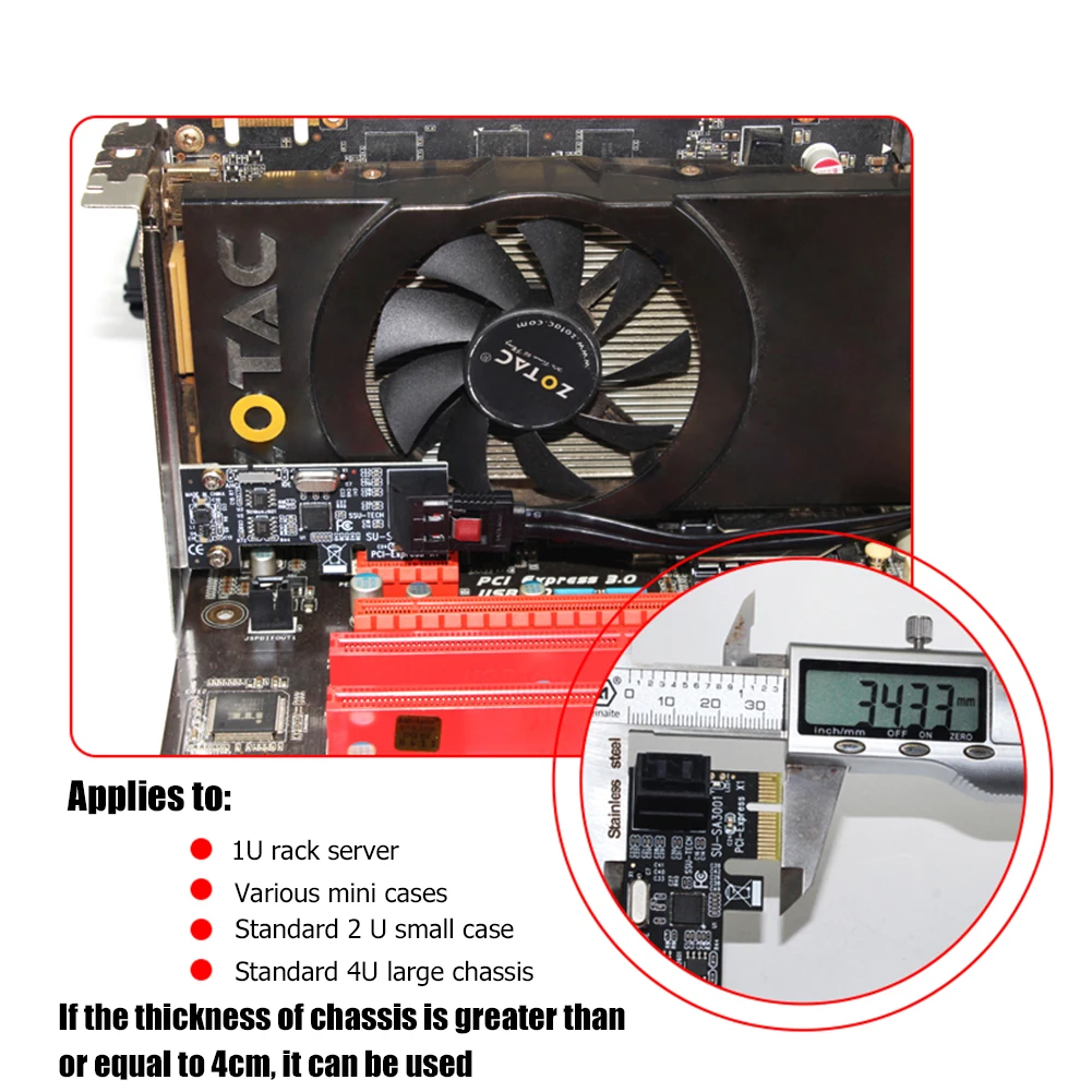 SA3001 2 порта SATA III PCIe Плата расширения 3 0 к PCI-e 1X карта контроллера PCI Экспресс