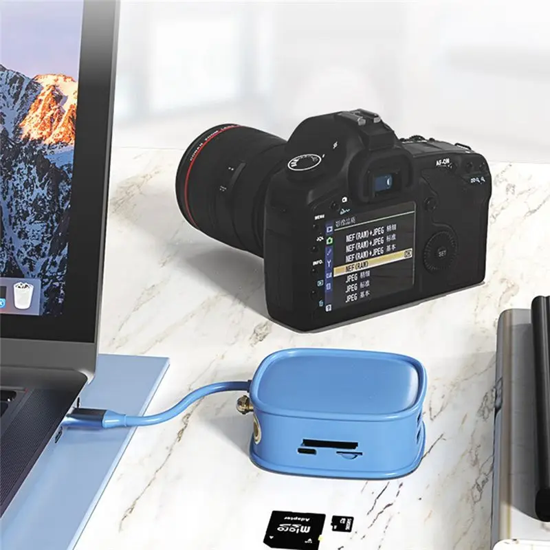 Фото USB-хаб-адаптер OK 10 в 1 USB 3.0 Type-C с поддержкой 4K HDMI, RJ45 LAN Ethernet, несколькими портами USB для передачи данных, 100W PD-Hub Splitter (A) №1