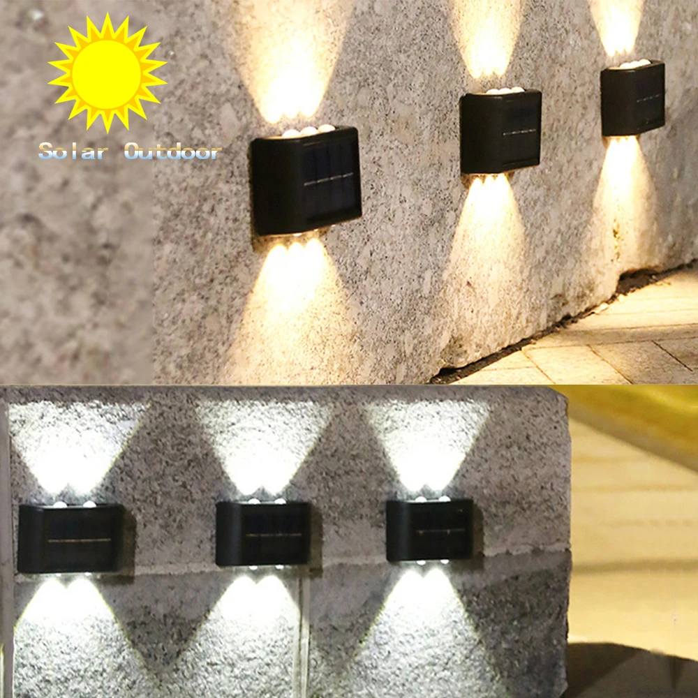 Solar Lamp Street Wall Sconces Led Lights For Outdoor Garden Decoration Exterior Wall Lamp Waterproof
