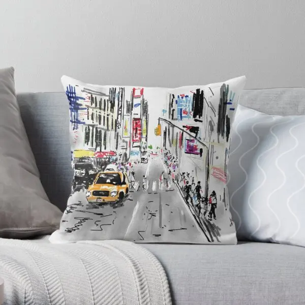 

Декоративная подушка с принтом Нью-Йорка, чехол для дивана, офиса, мягкая декоративная подушка, не входит в комплект