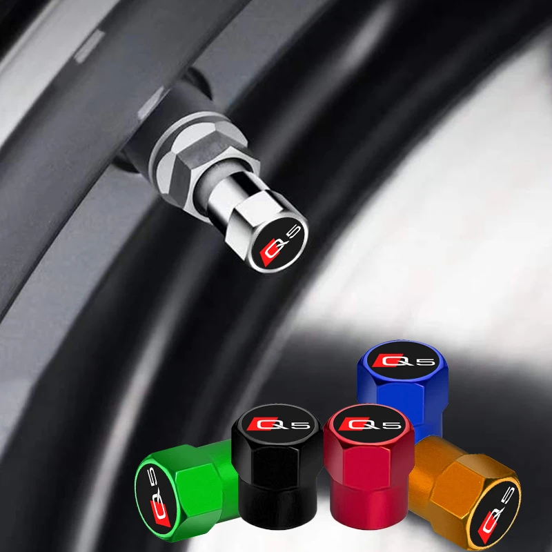 

New Metal Car valve Wheel Tire Valve Stem Caps Car accessories For Audi Sline Q5 A1 A3 A5 A4 A6 A7 A8 Q2 Q7 Q7 S3 S4 S5 S6 S7 TT