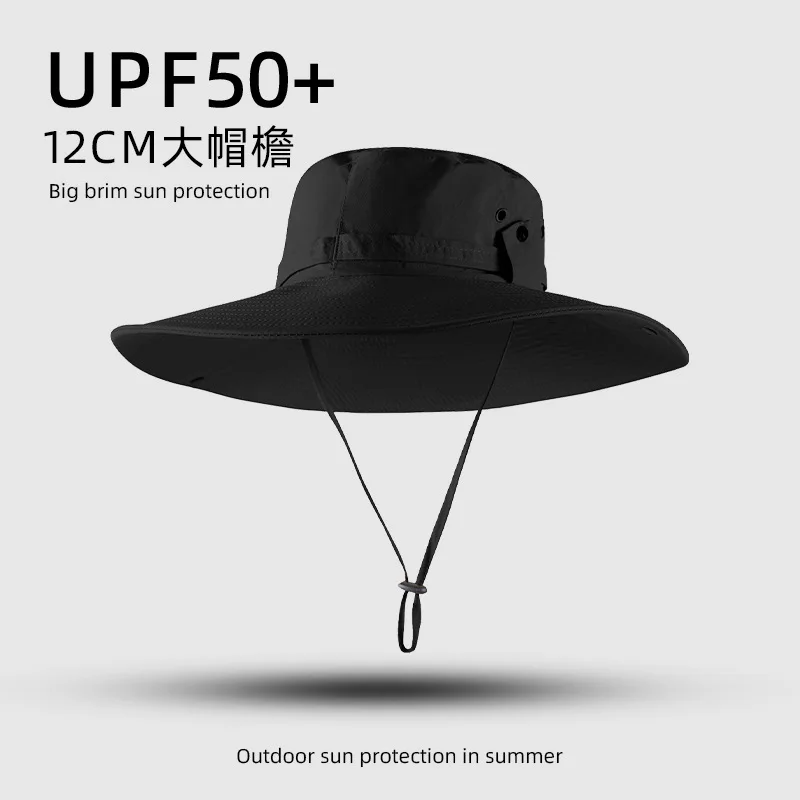 Летняя мужская панама с защитой от ультрафиолета широкими полями сафари