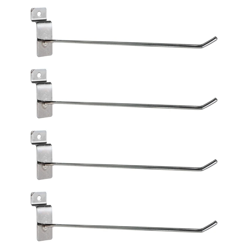 

100 X Slatwall Single Hook Pin Shop Display Fitting Prong Hanger 200Mm
