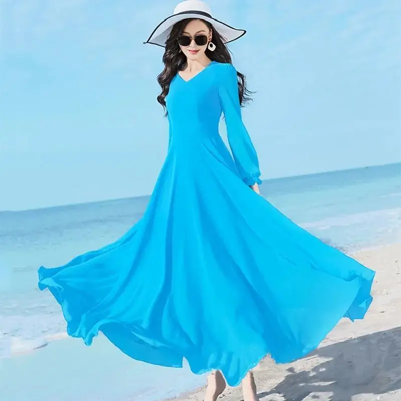 High Street Fashion Эластичные белые платья с эластичной резинкой на талии Леди V-образным