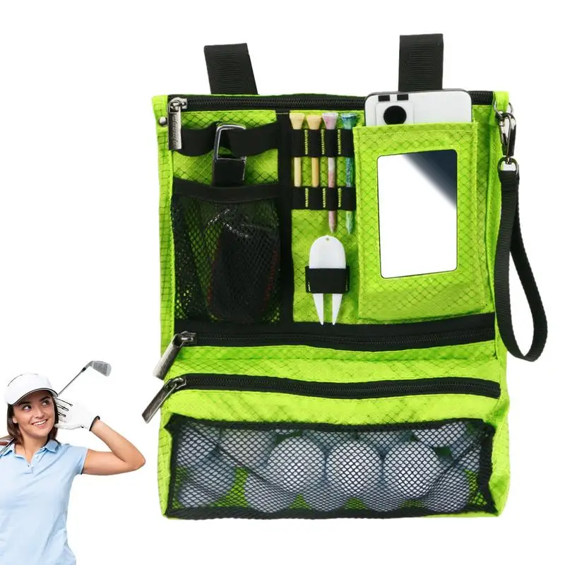 Сумка для мяча гольфа сумка ценностей на молнии держатель складной прочный и