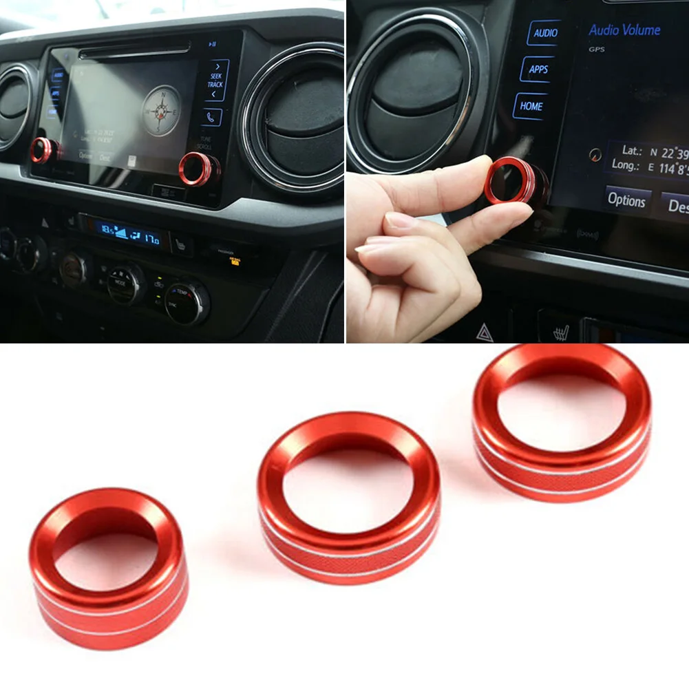 

Newest Aluminum Alloy Rear View Mirror Adjust Volume Knob Ring Cover Fit For Tacoma 16-20 Wholesale