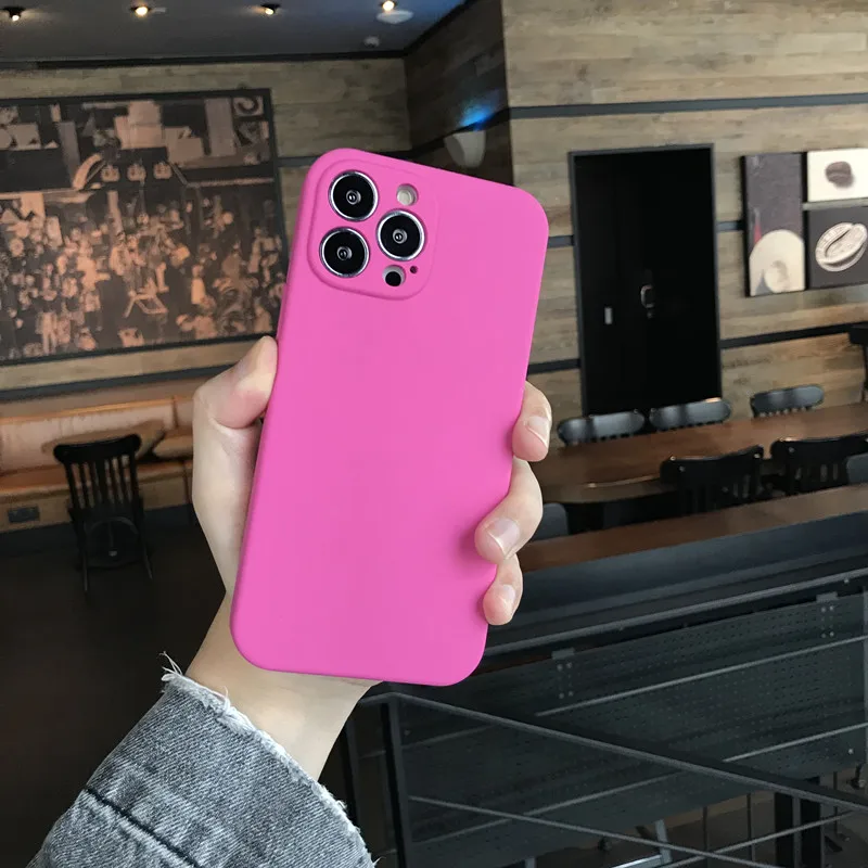 

Luxury Liquid Silicone Case For iPhone 12 13 Pro Max X XS Max 7 8 Plus Phone Soft Case For iPhone 11 12 Pro Max 12 Mini 7 8 6 6s