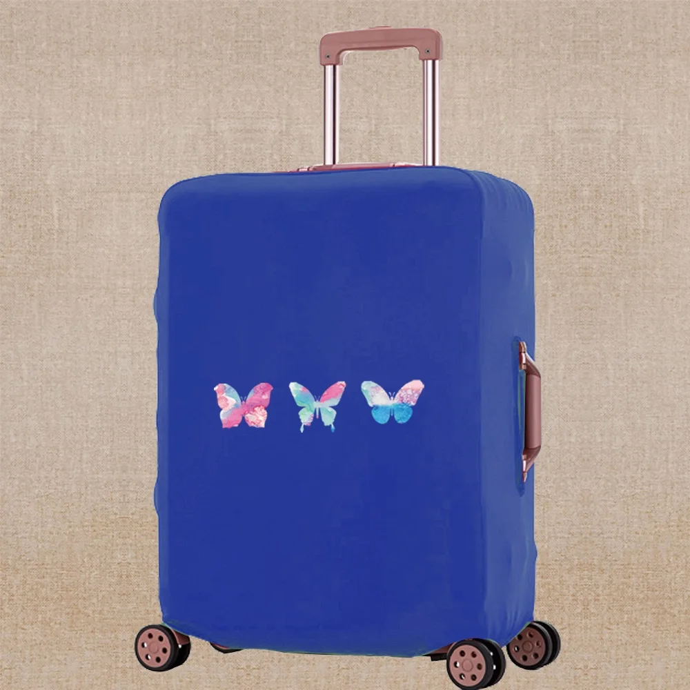 Luggage Cover Elasticity Dust-proof Trolley Protective Case Butterfly Print Travel Accessory Covers Apply To 18-32 Inch Suitcase