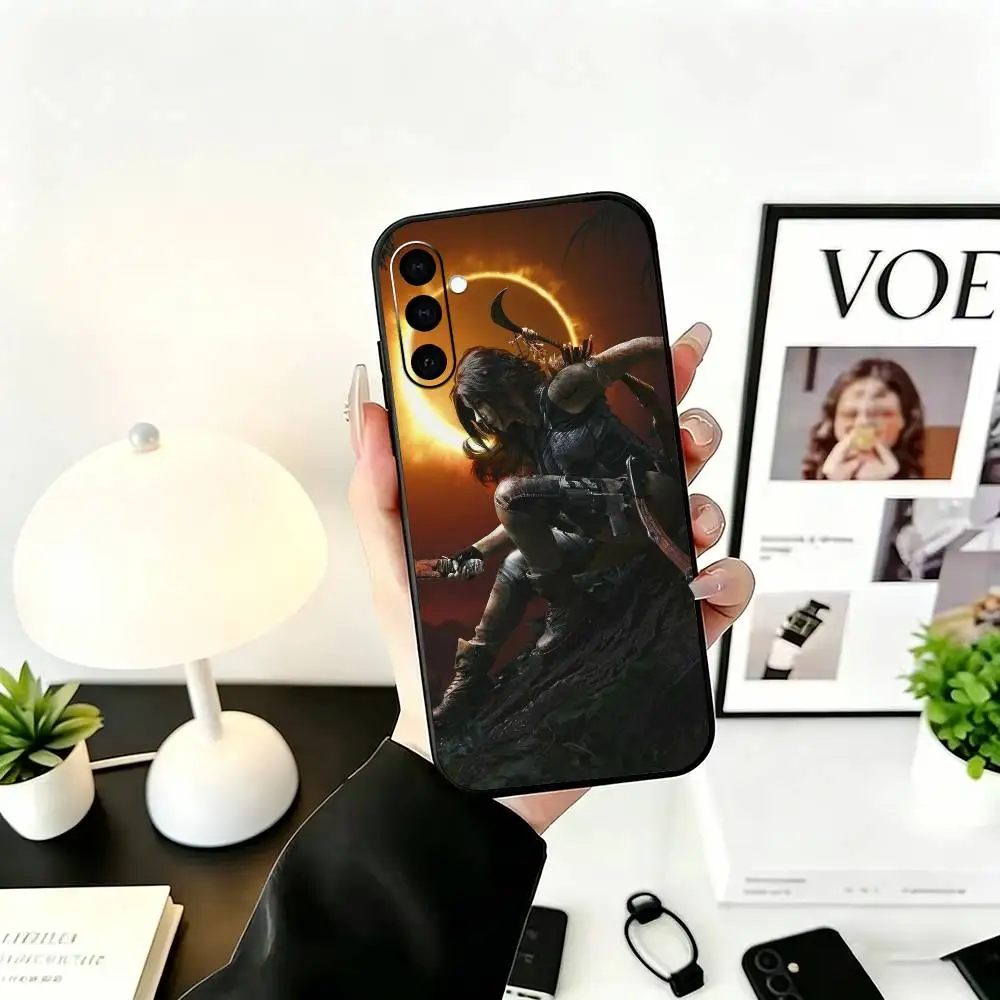 Фото Чехол для телефона T-Tomb Cool Game R-Raider для Samsung Galaxy A73, A72, A71, A70, A53, A52, A51, мягкий силиконовый черный чехол №5