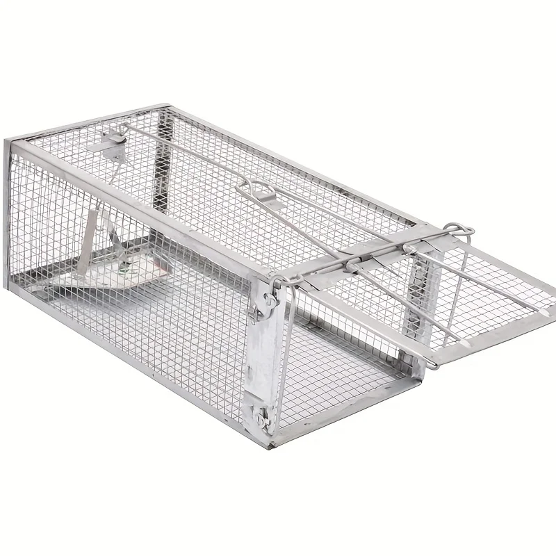 

Humane Rat Trap Chipmunk Rodent Trap Work for Indoor and Outdoor Small Animal Mouse Voles Hamsters Live Cage Catch and Release