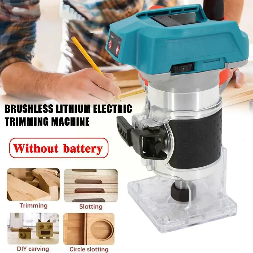 

800w 30000rpm Electric Router Tool Wood Electric Trimmer Machine Slotting Engraving Wood Trimming WoodworkingTool Carving R P4Z2