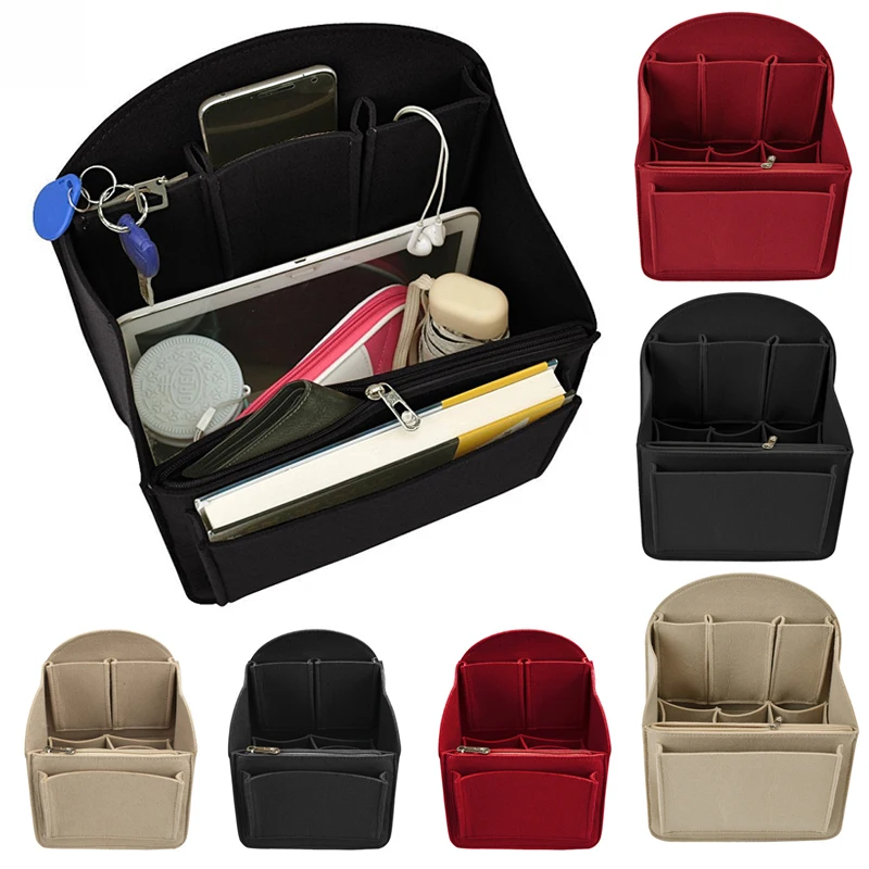 

6 Styles Multi-Pockets Backpack Felt Insert Bags Portable Travel Cosmetic Books Phone IPad Umbrella Wallet Liner Organizer