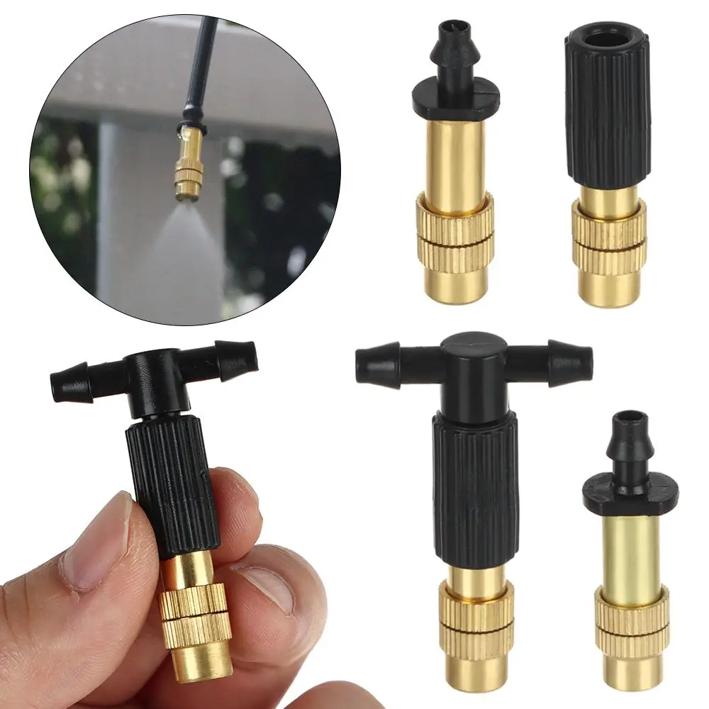 

Greenhouse Misting Brass Nozzle Micro Drip Irrigation Garden Spray Connector Copper Atomizing Nozzle Garden Spray