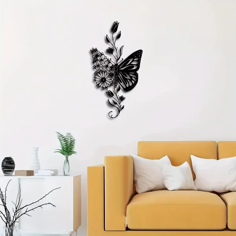 Потрясающий Металлический Настенный Декор В Виде Бабочки Уличный Сад Подвесное