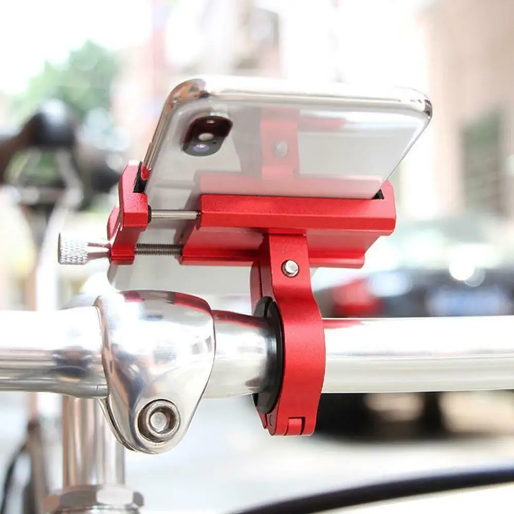 Bicycle Scooter Aluminum Alloy Mobile Phone Holder GPS Mountain BikeMount Bracket Cell Phone Stand for 3.5-6.2