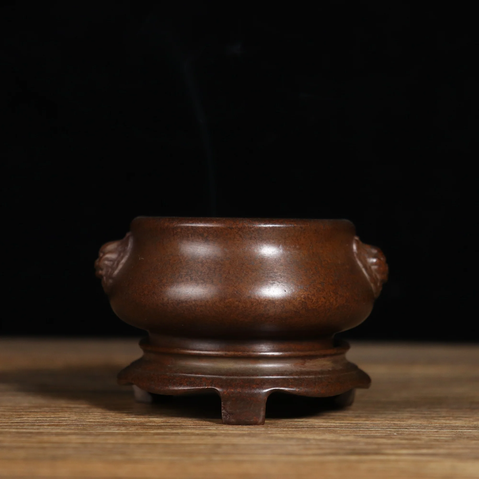 

LAOJUNLU Fine Collection☆Lion Ear Pressing Through The Copper Furnace Lion Is The King Of Beasts, Lion Brave And Mighty