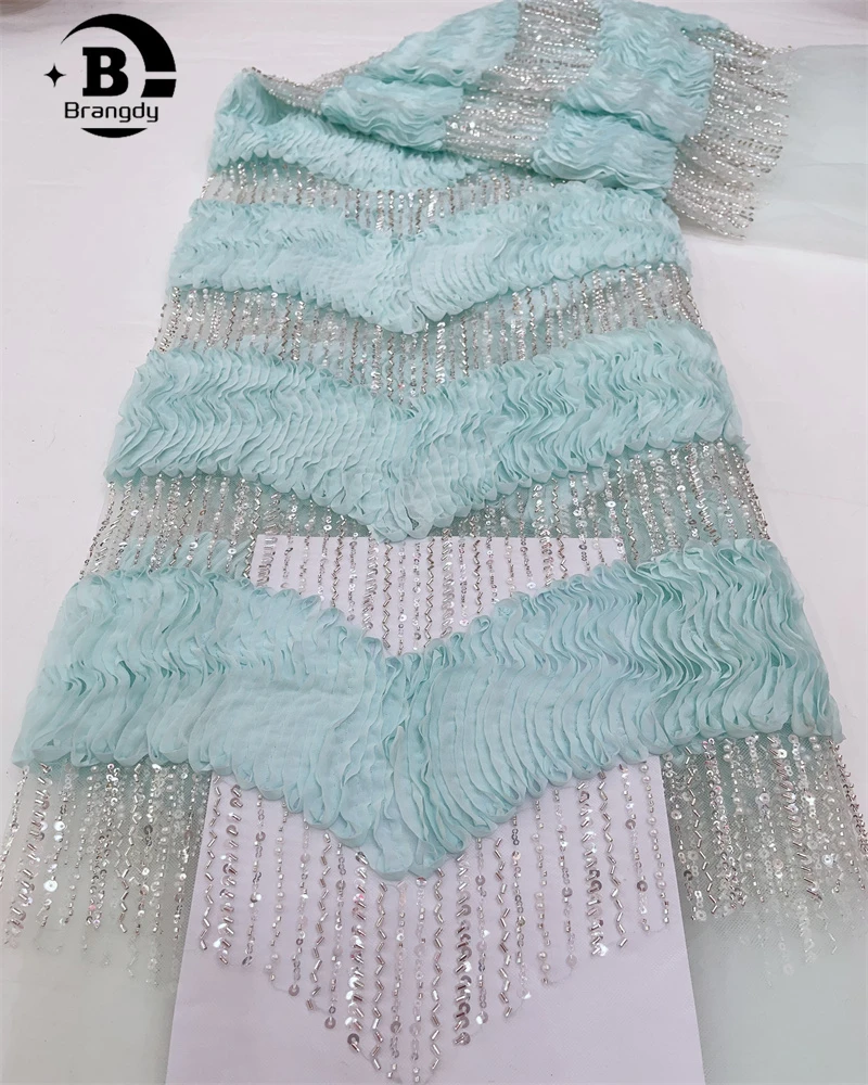 Кружевная ткань Brangdy с блестками для свадьбы