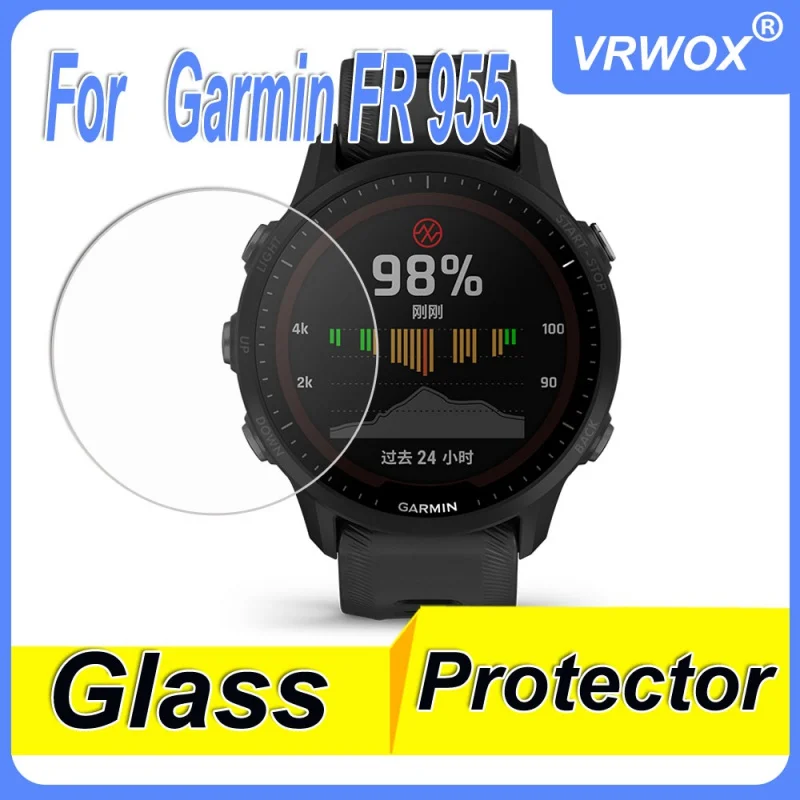 

3PCS Tempered Glass For Garmin Forerunner 955 255 255S 255M SmartWatch Ultra Clear Screen Protector Slim Film Tempered Glass
