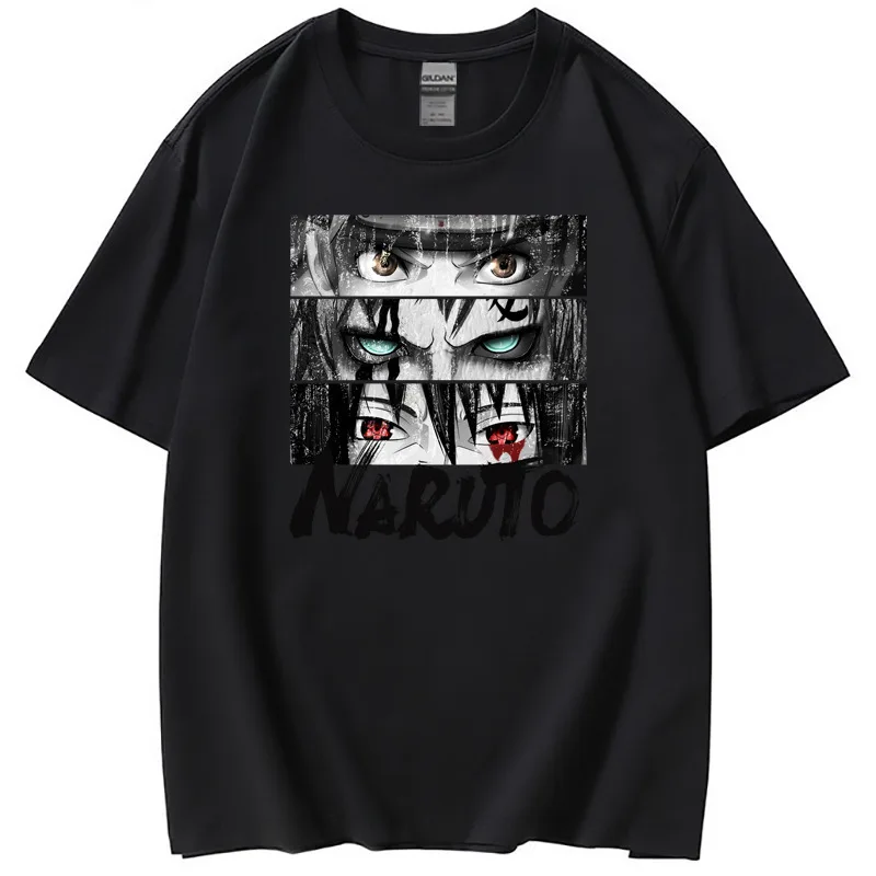 

Naruto T-shirt Surrounding Printing Loose Men's and Women's Round Neck Short-sleeved T-shirt Summer Top Japanese Anime