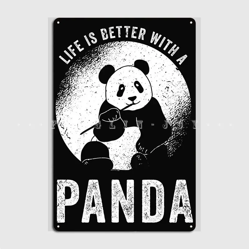 

Vintage Panda Pandabear Bear Panda Metal Plaque Poster Pub Home Create Wall Decor Tin Sign Posters Kitchen Bedroom Cafe Bar Pub