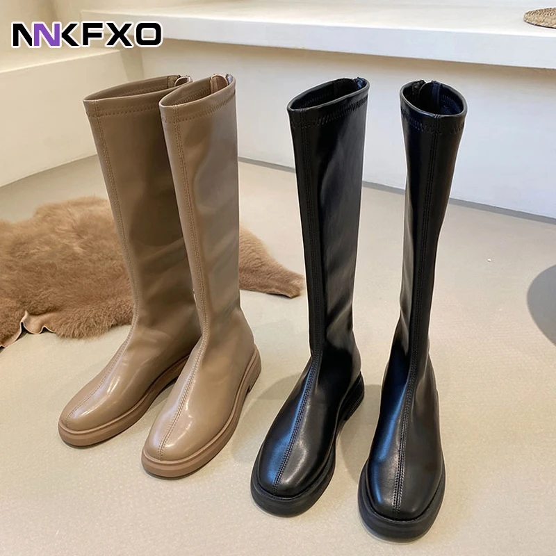 

Women Brand Knee High Riding Boots Autumn Winter Female Ladies Fashion Shoes Equestrian Boots Zapatillas Mujer Botas De Mujer
