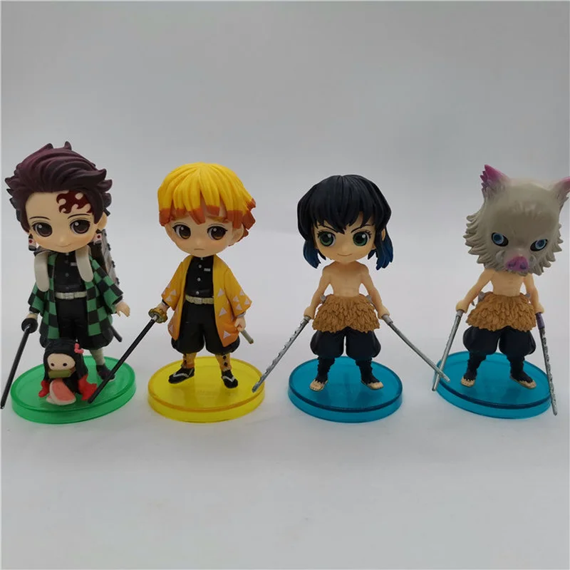 

Bandai Anime Demon Slayer Action Figures 7cm Kamado Tanjirou Agatsuma Zenitsu Hashibira Inosuke Ornaments PVC Model Toy Gift