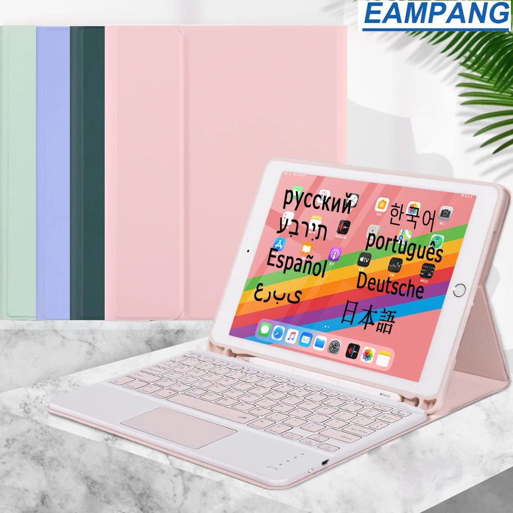 

Чехол для сенсорной клавиатуры для iPad Air 4 4th 2020 10,9 A2324 A2072 A2316 русская испанская Арабская иврит Корейская Турецкая клавиатура