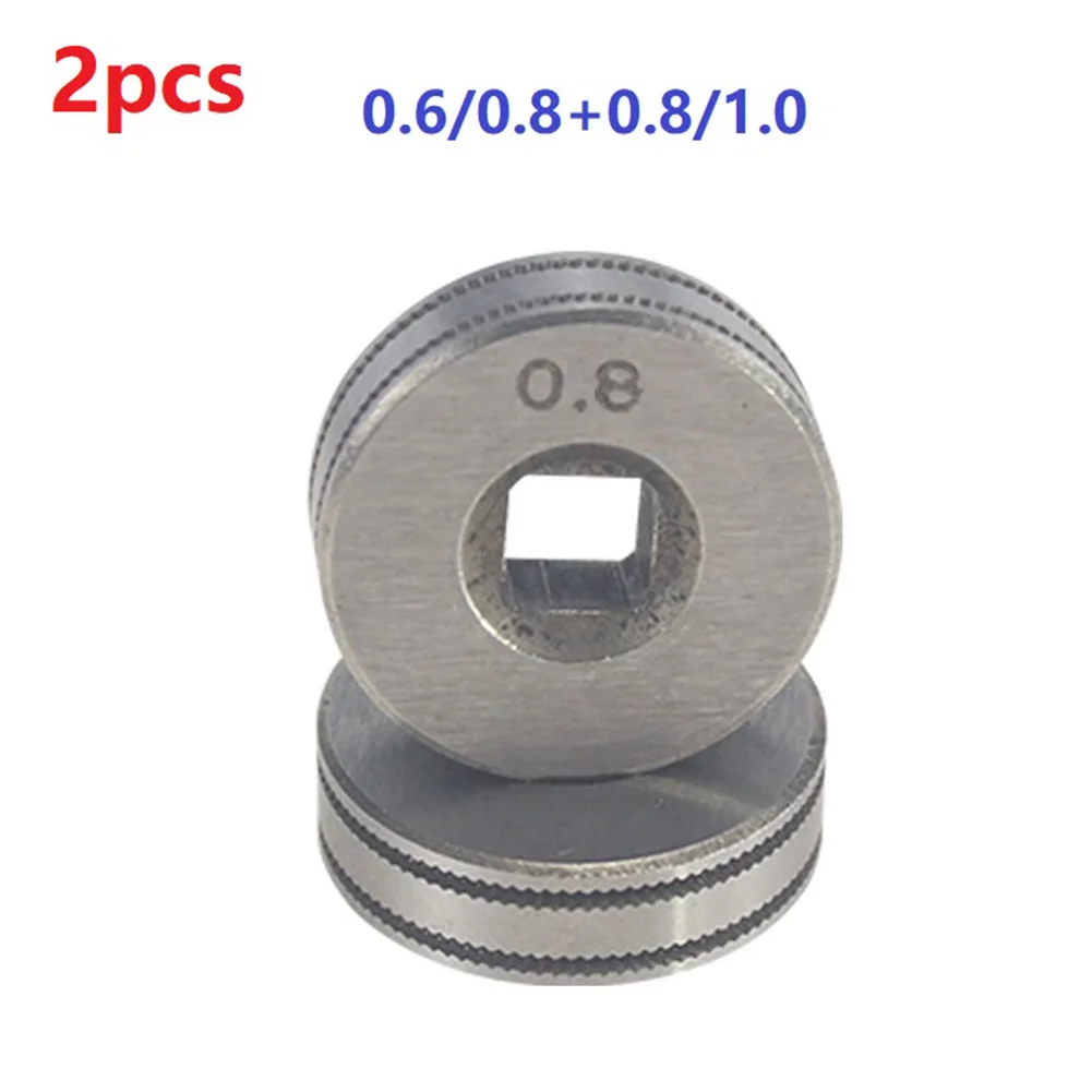 

2pcs Set Gas Shielded Welding Wire Feeder Accessories Single Drive Double Drive Wire Feeder 0.6-0.8/0.8-1.0 Kunrled-Groove