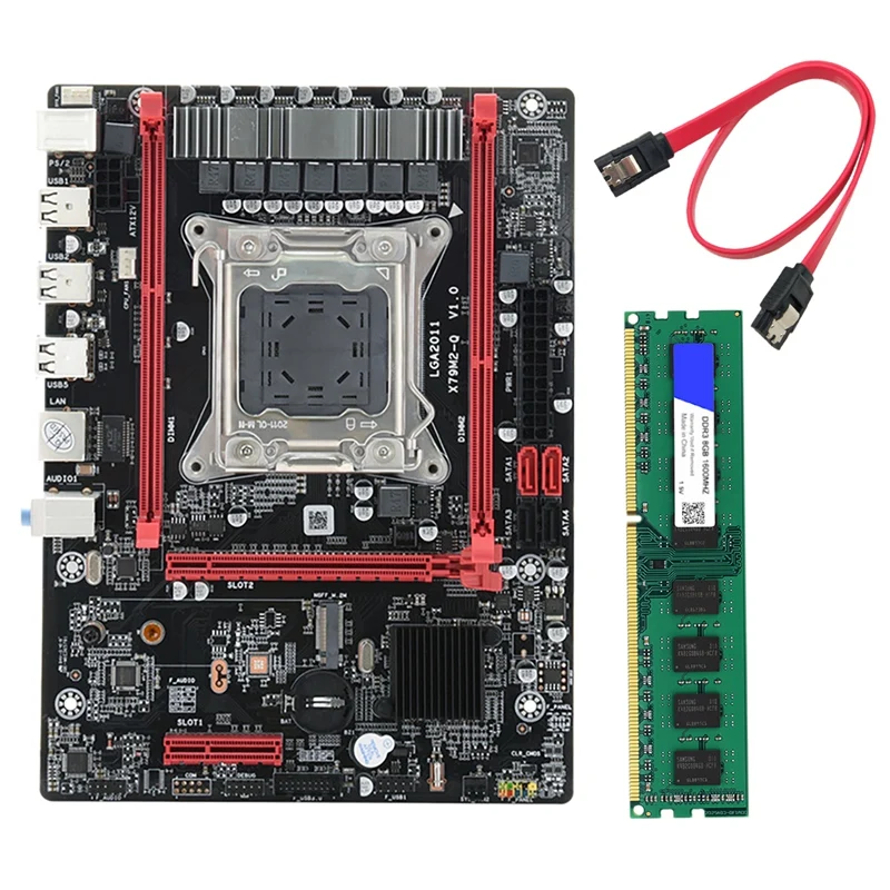 

X79 (X79M-Q) Desktop Motherboard With 8G DDR3 1600Mhz RAM LGA 2011 2XDDR3 ECC RAM PCIE16X 4X USB2.0 SATA2.0 Motherboard