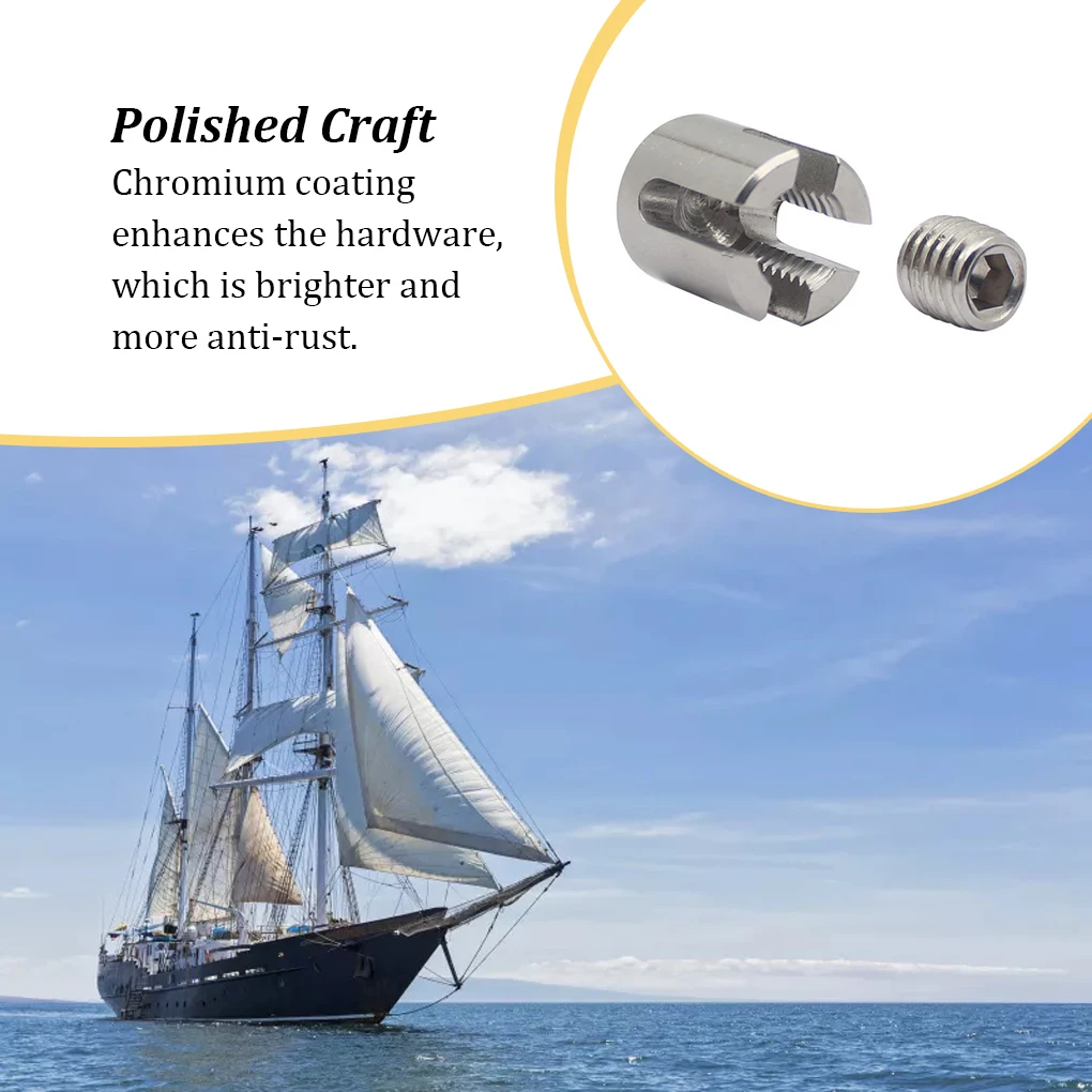 

Crossing Clip Rope 90 Degree Conjunction Clamp Boat Parts Durable Resistant Fine Workmanship Polished Marine Yacht