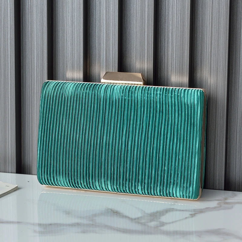 

New Fashion Women Evening Bag Cute Green Chain Handbags Luxury Square Party Wedding Bags Casual Vintage Box Clutch