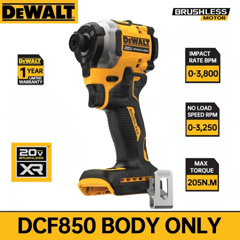 

DEWALT DCF850 Atomic 20V Max 1/4, бесщеточный 3-скоростной ударный Корпус только для водителя