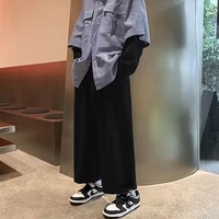 unisex pant japan harajuku versatile wide leg casual pants boys straight solid trousers korean spring autumn high street hip hop
