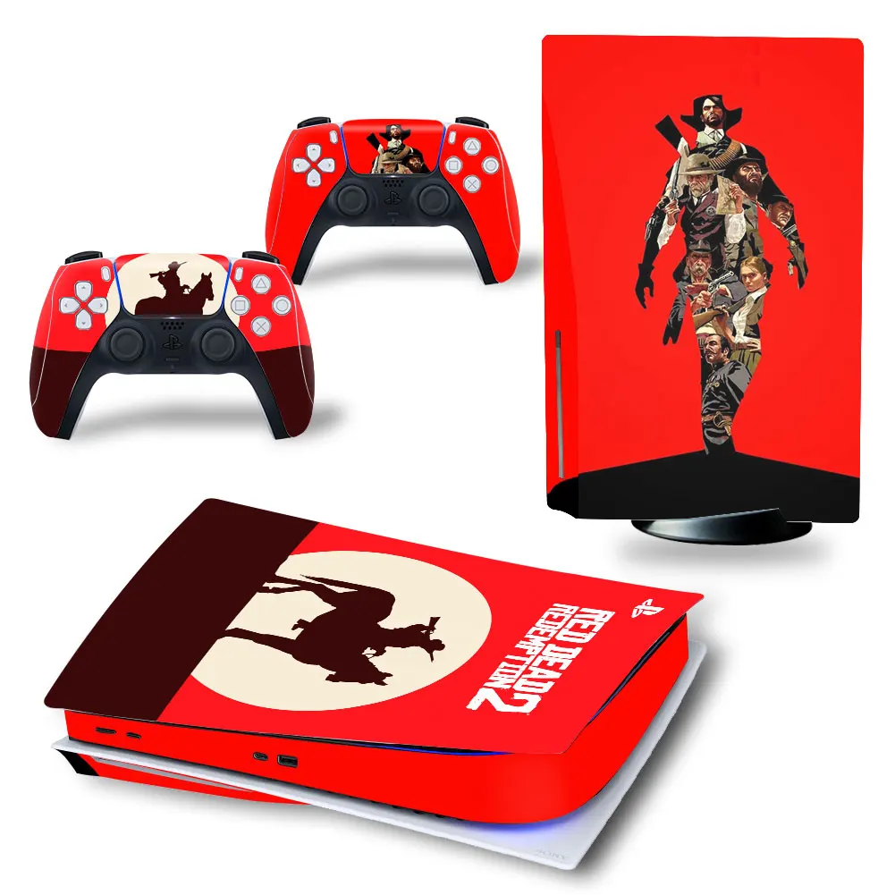 

Наклейки в стиле Red Dead Style PS5 для консоли PlayStation 5 и контроллера PS5