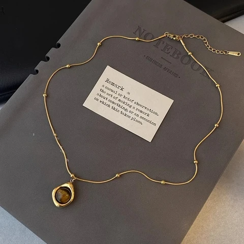 MOONBIFFY Многослойное ожерелье тигровый глаз